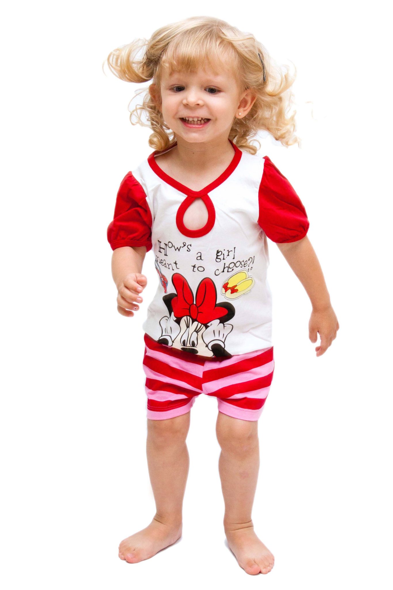 pijama Disney Infantil com estampa da Minnie